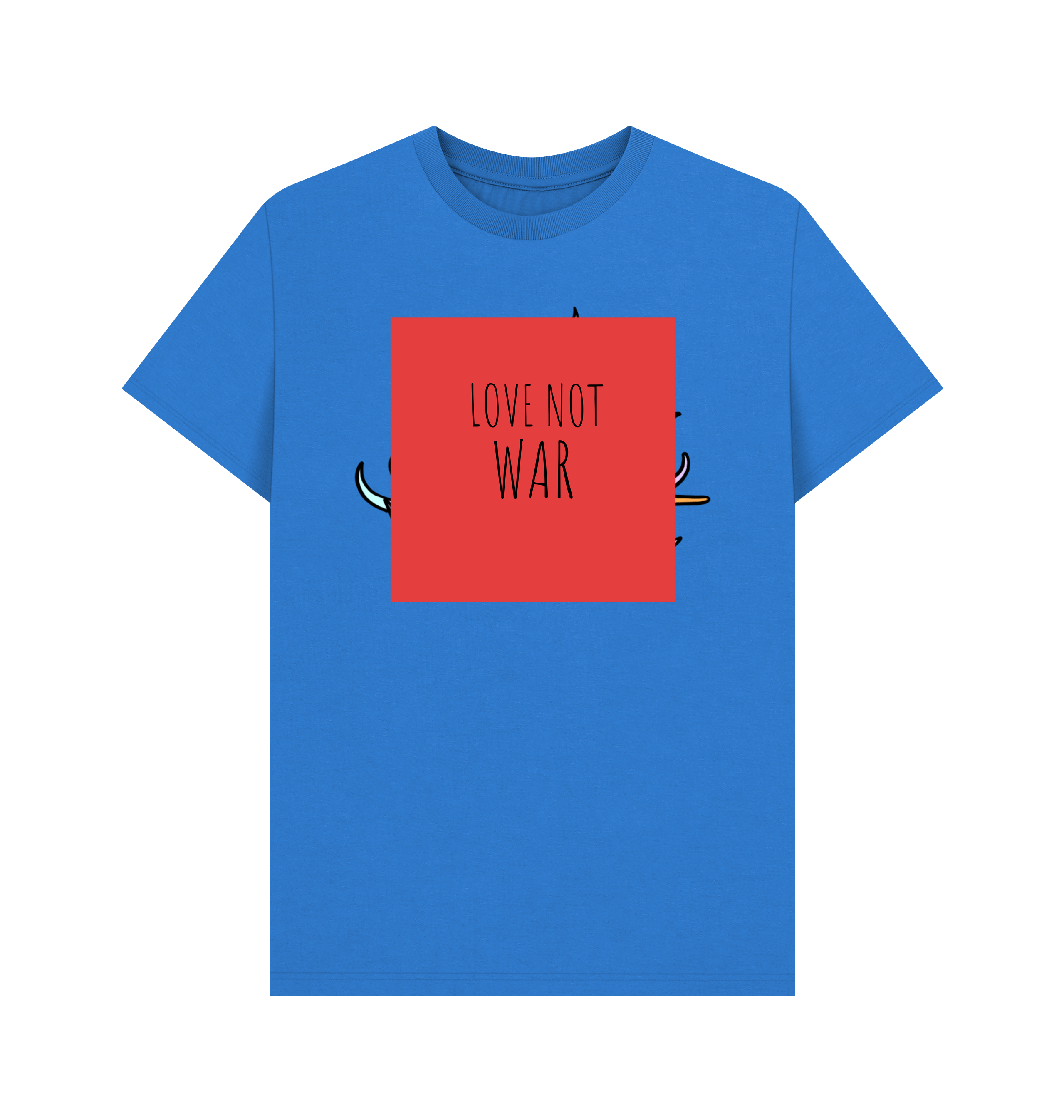 Bright Blue Printed T-shirt Front