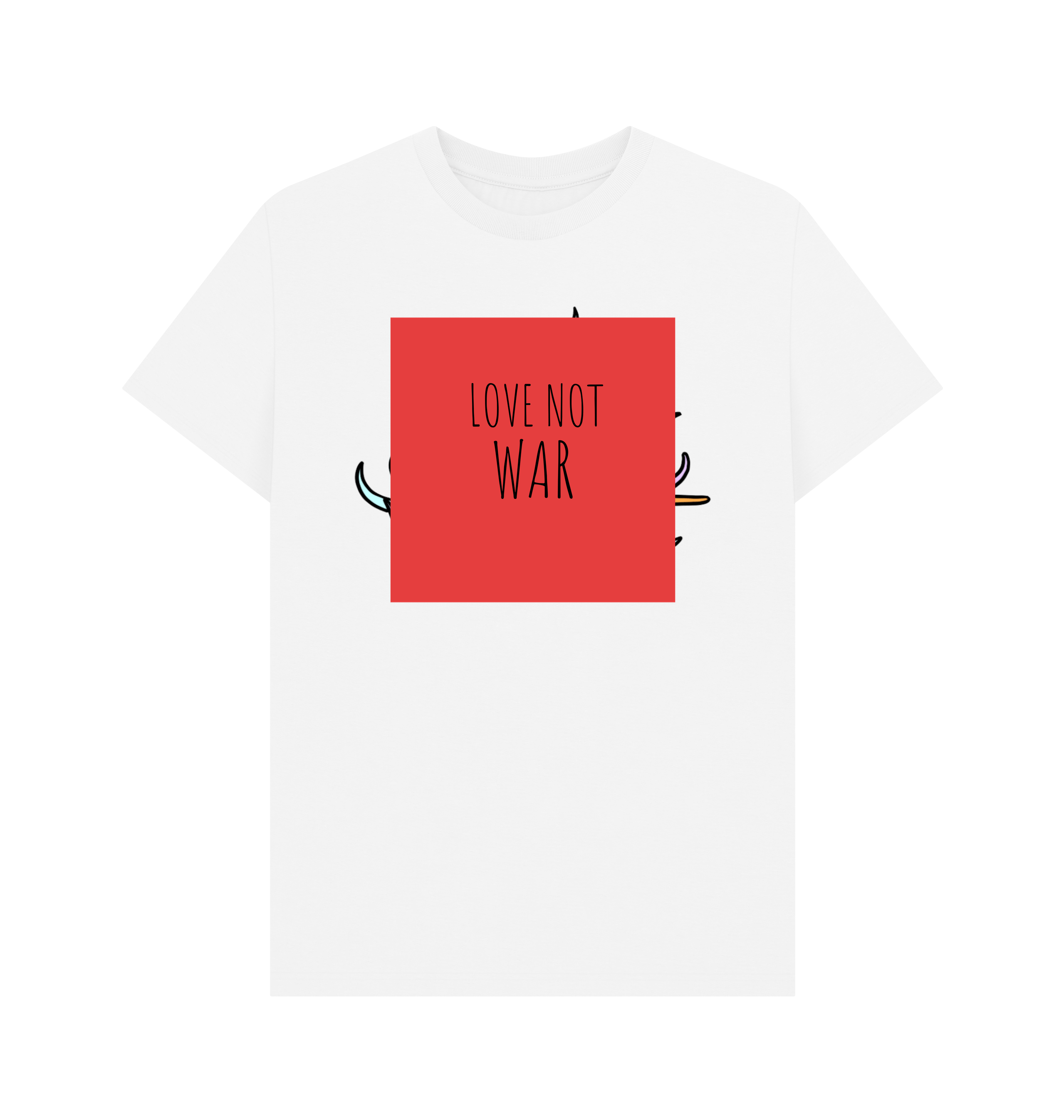 White Printed T-shirt Front